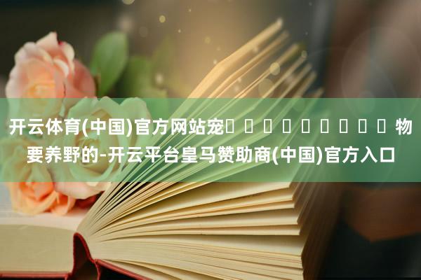 开云体育(中国)官方网站宠物要养野的-开云平台皇马赞助商(中国)官方入口